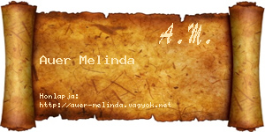 Auer Melinda névjegykártya